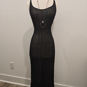 GAP Black Sleeveless Maxi Dress